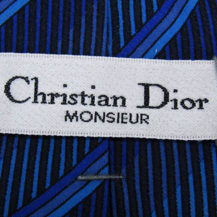 ［着用1回のみ］Dior Essential ネクタイ　ストライプブルー 着用1回のみ］Dior Essential ネクタイ ストライプブルー 着用1