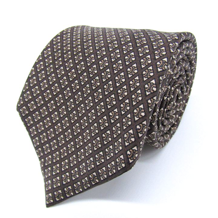 セリーヌ ブランド ネクタイ シルク 馬車 ロゴグラム 小紋柄 総