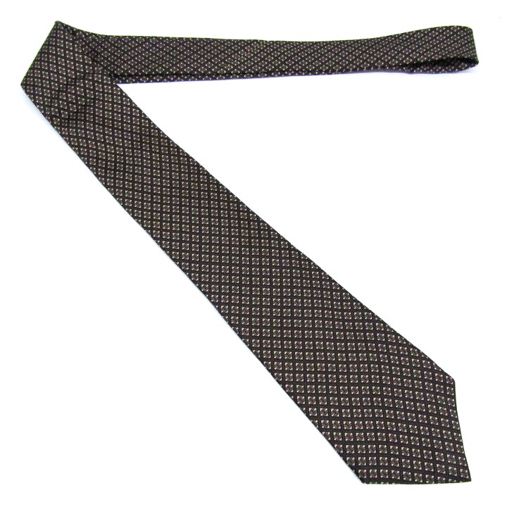 セリーヌ CELINE ブラウン ドット柄 ナロー細幅 ネクタイ セリーヌ CELINE ブラウン ドット柄 ナロー細幅 ネクタイ