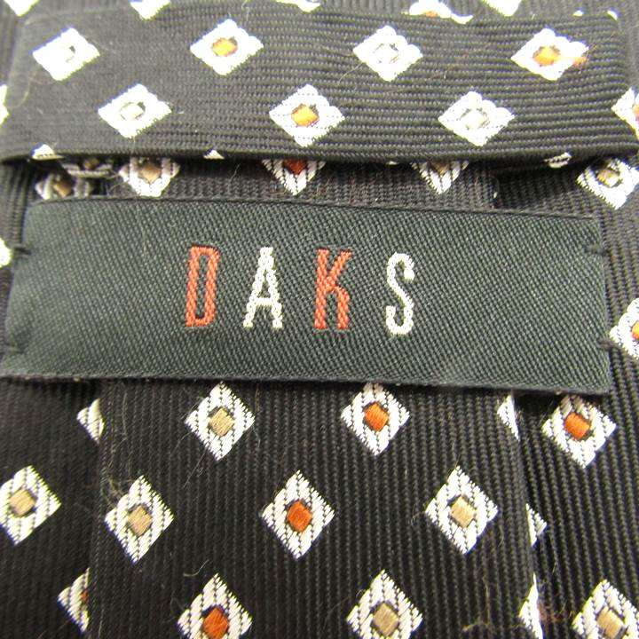 159新品DAKSダックス 小紋柄シルクネクタイ日本製 ダックス ブランド ネクタイ シルク 小紋柄 総柄 PO メンズ