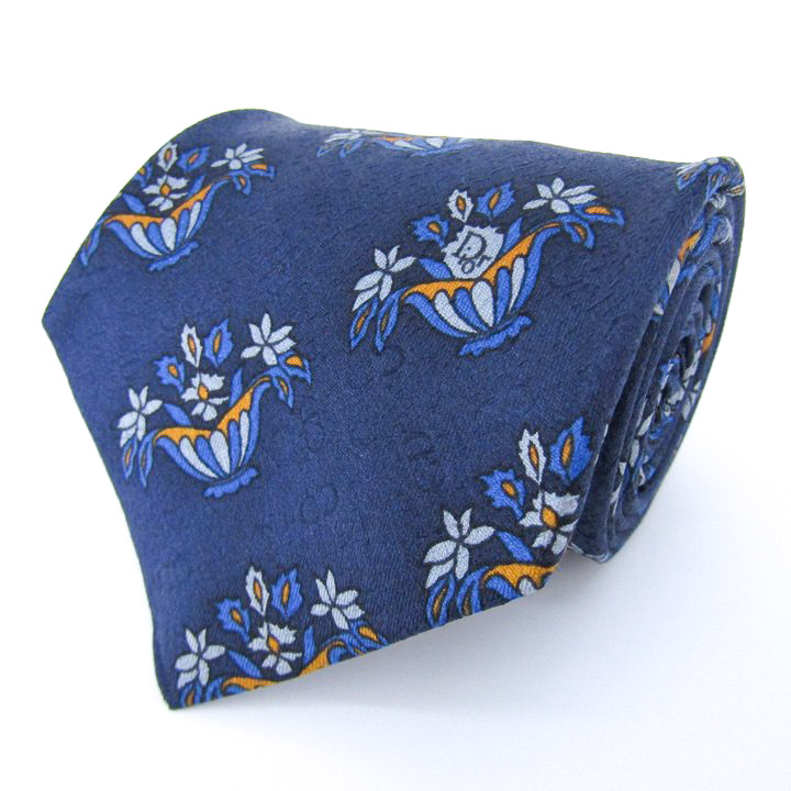 【未使用級】Dior ネイビー ペイズリー ネクタイ Christian Dior ペイズリー柄 ネクタイ ネイビー 新品未使用