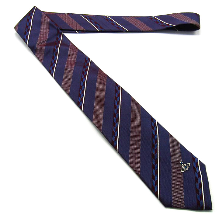 【美品】ヴィヴィアンウエストウッド ネクタイ ネイビー オーブ トランプ 光沢 ヴィヴィアンウエストウッド ネクタイ ネイビー オーブ トランプ