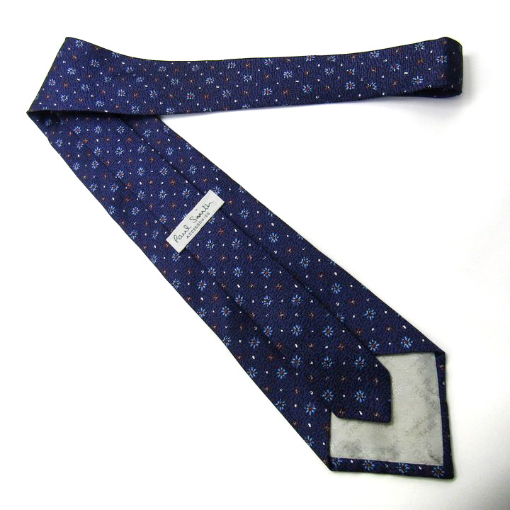 ポールスミス ブランド ネクタイ 総柄 ドット 花柄 シルク