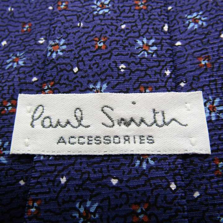 ポールスミス ブランド ネクタイ 総柄 ドット 花柄 シルク