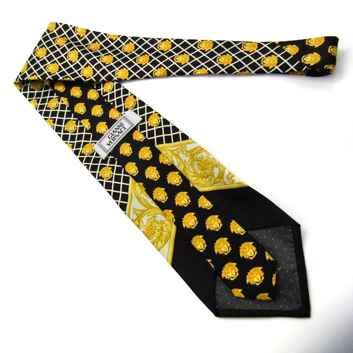 N154 美品 ジャンニヴェルサーチェ メデューサ柄 ネクタイ メンズ