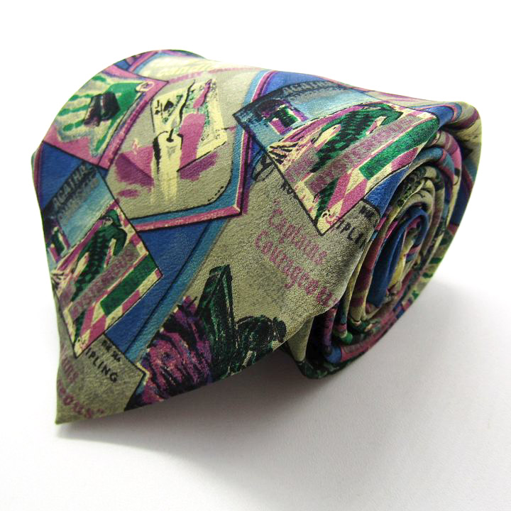 ヴェルサーチ　ネクタイ　グレー　ペイズリー柄　シルクジャガード　派手 ジャンニ・ヴェルサーチ ブランド ネクタイ シルク 伊製生地