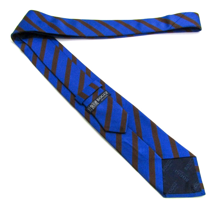 ボッジ ブランド ネクタイ ストライプ柄 ダブルストライプ シルク