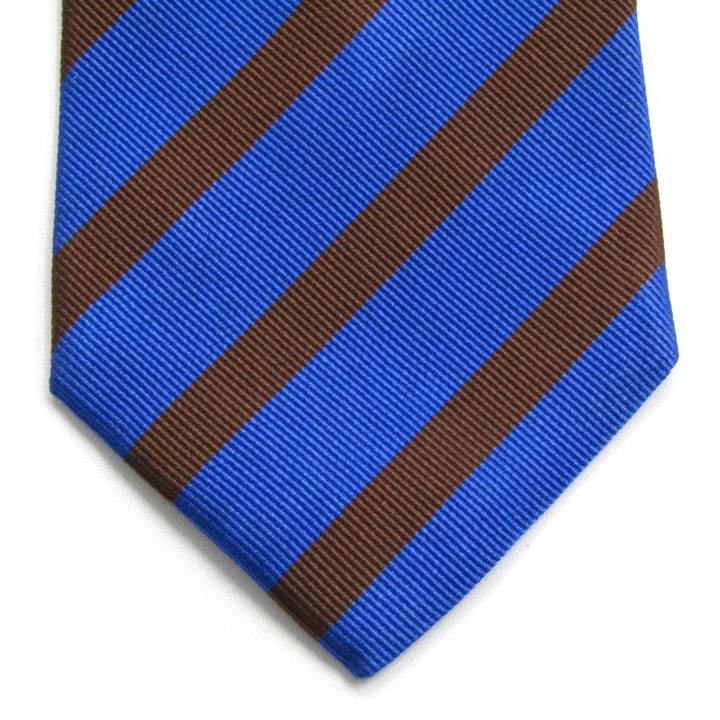 ✨未使用タグ付✨HERMES 波形ストライプ　青海波模様　ブルー　ネクタイ ボッジ ブランド ネクタイ ストライプ柄 ダブルストライプ シルク