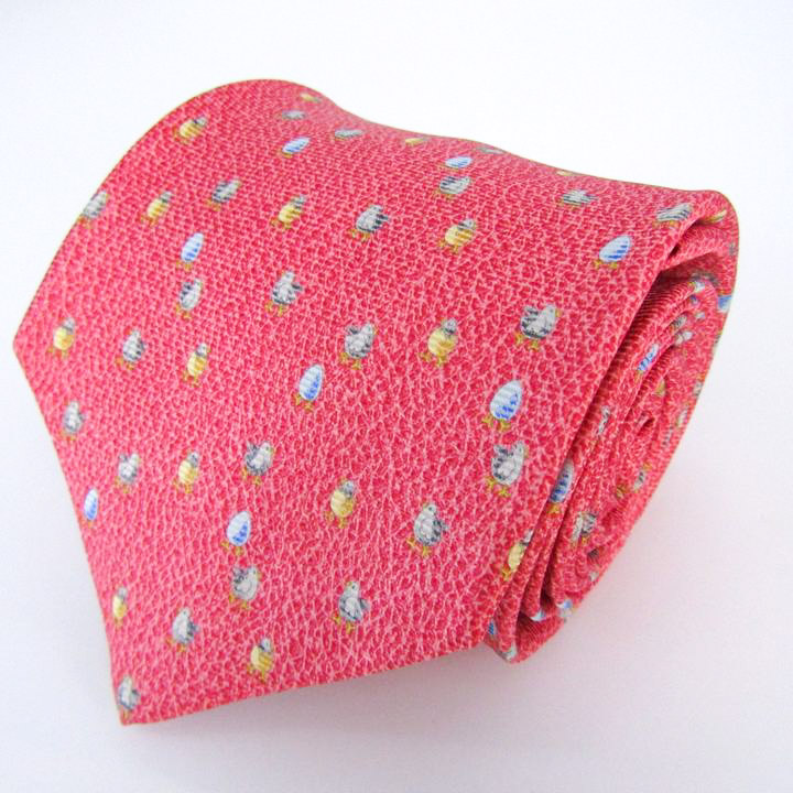 ブルガリ ブランド ネクタイ セッテピエゲ 動物柄 鳥 シルク