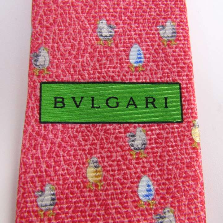 ✨未使用✨BVLGARI ブルガリ ネクタイ アニマル柄　セッテピエゲ ブルガリ ブランド ネクタイ セッテピエゲ 動物柄 鳥 シルク