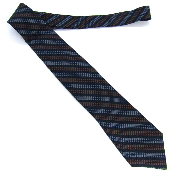 シャネル ブランド ネクタイ ココマーク ストライプ柄 シルク