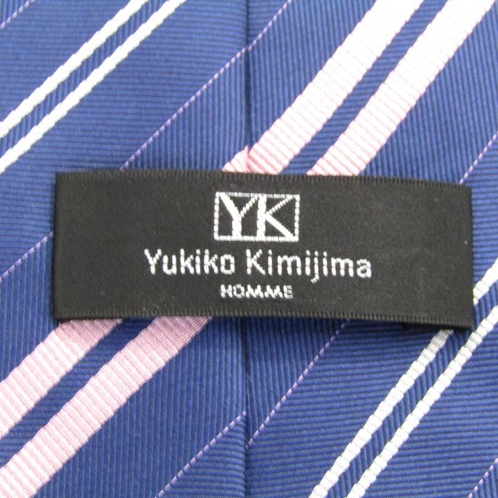 ユキコキミジマ ブランドネクタイ ストライプ柄 シルク PO メンズ