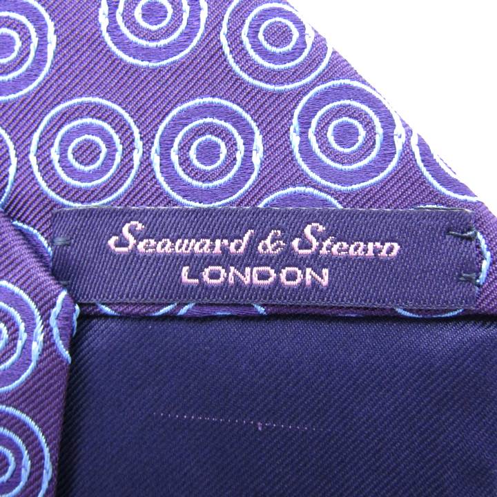 シーワード&スターン ブランド ネクタイ 総柄 ドット 小紋柄 シルク 未