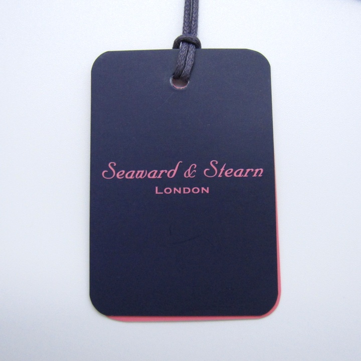 未使用品 Seaward & Stearn ネイビー ドットネクタイ シーワード シーワード&スターン ブランド ネクタイ 総柄 ドット 小紋柄 シルク 未