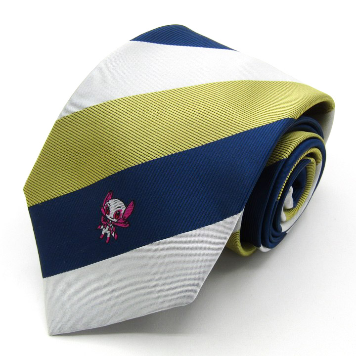 2020年東京オリンピック限定品　ネクタイ TOKYO 2020 東京オリンピック ネクタイ ブルー ストライプ 未使用