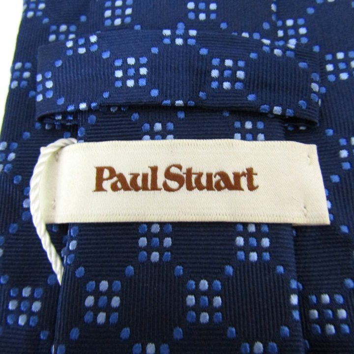 ポールスチュアート ブランド ネクタイ 総柄 ドット シルク 日本製 未