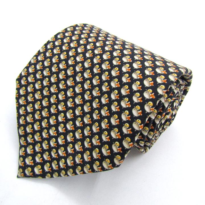 サルヴァトーレフェラガモ ブランド ネクタイ 動物柄 鳥 - イタリア製