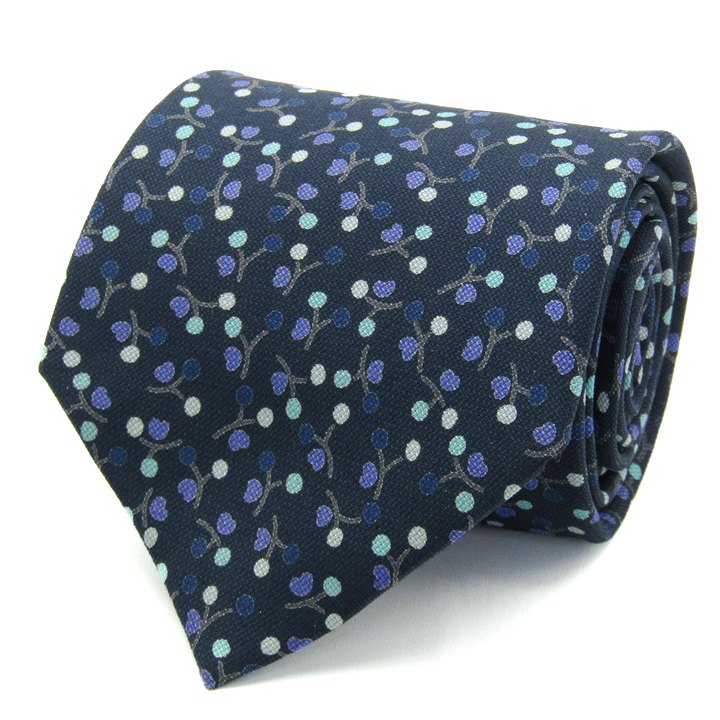 バレンシアガ ブランドネクタイ 総柄 ストライプ シルク 日本製 メンズ