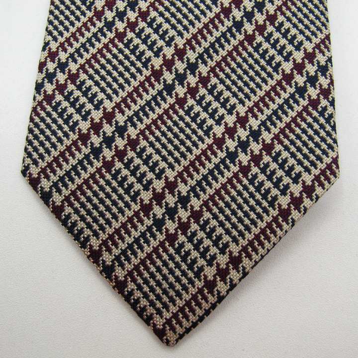 マイケルジェイドレイクス ブランド ネクタイ チェック柄 シルク 英国