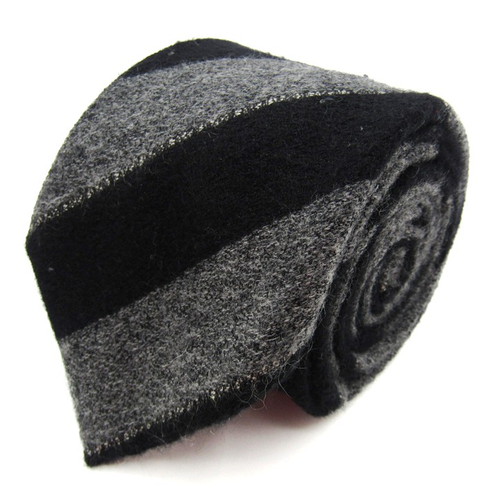 ニッキー ブランド ネクタイ ストライプ柄 シルク混 ウール PO メンズ