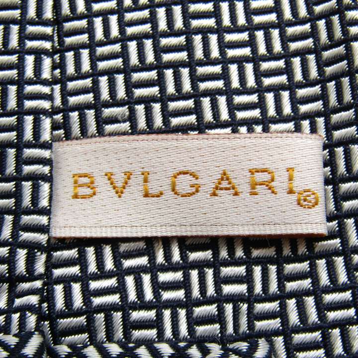 ブルガリ ブランド ネクタイ 総柄 セッテピエゲ シルク イタリア製 PO