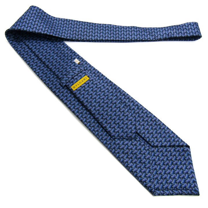 ブルガリ ブランド ネクタイ 総柄 シルク イタリア製 PO メンズ