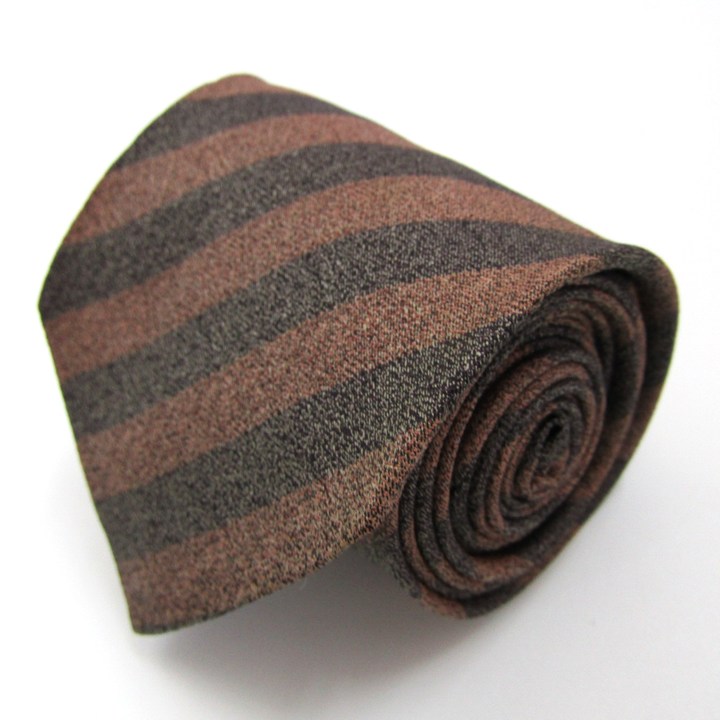 イッセイミヤケ ネクタイ ブランド ストライプ柄 シルク PO メンズ ブラウン ISSEY MIYAKE 【中古】｜ISSEY MIYAKE ...