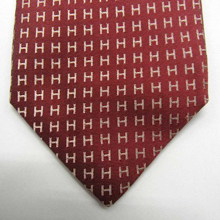 エルメス ネクタイ ブランド 総柄 ファソネ シルク フランス製 PO メンズ エンジ HERMES エルメス ネクタイ ブランド 総柄 ファソネ シルク フランス製 PO