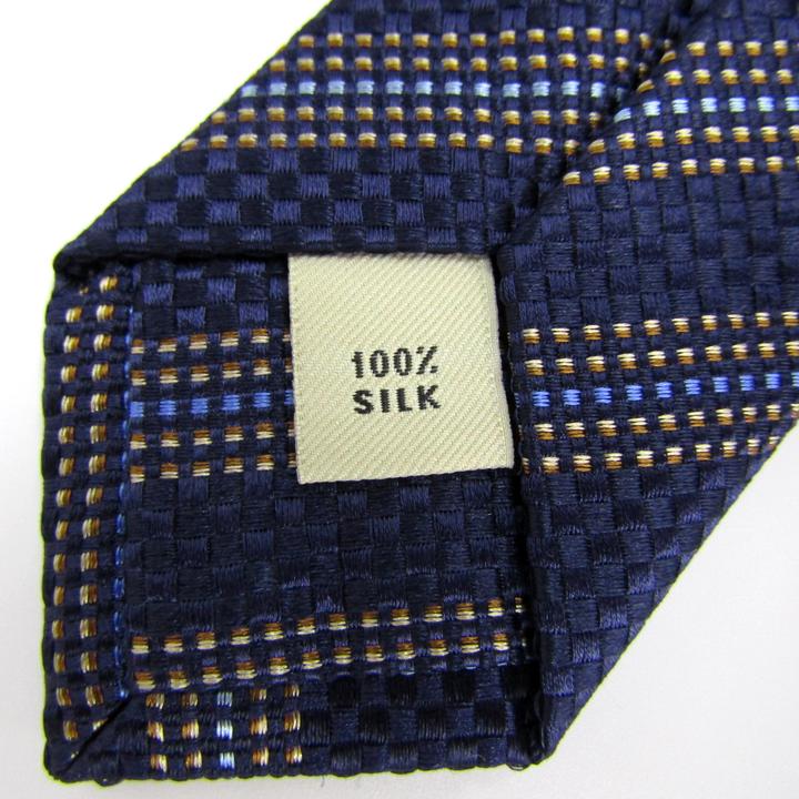 サイトでは販売し BURBERRY バーバリー シルク100% ネイビー チェック サイトでは販売し BURBERRY バーバリー シルク100% ネイビー チェック