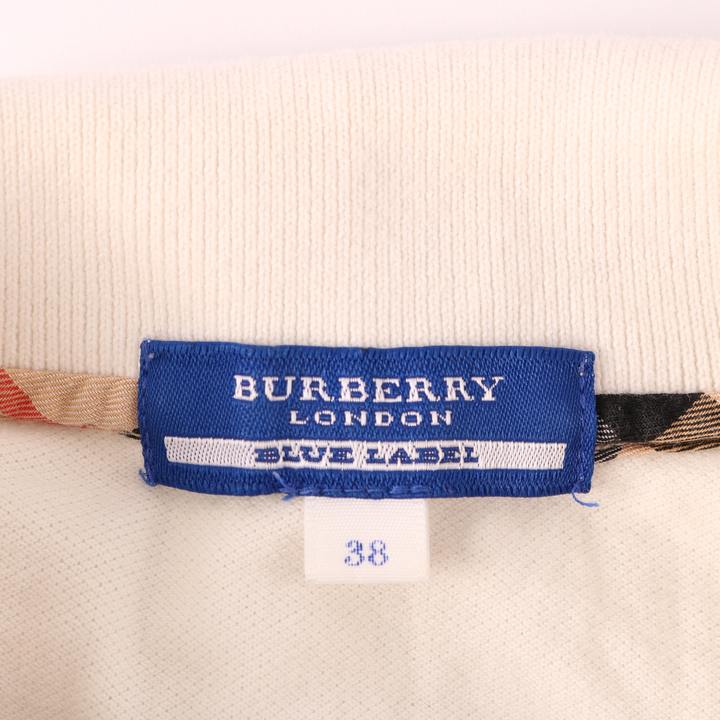 バーバリーブルーレーベル 半袖 刺繍 ポロシャツ サイズ38