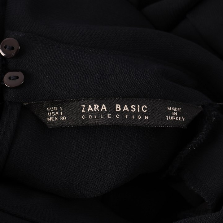 新品☆ZARA BASIC ザラベーシック リボン付き 袖フレアー ワンピース
