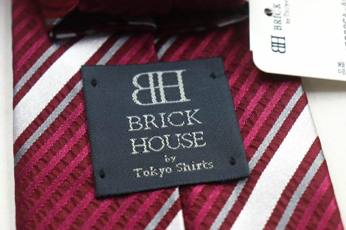 ブリックハウス ブランド ネクタイ シルク ストライプ柄 東京シャツ 未使用タグ付 メンズ ワインレッド BRICK HOUSE 【中古】｜BRICK  HOUSE｜店舗買取｜フォーマルスーツ/小物＞ネクタイ｜USEDのアパレル通販サイト - SMASELL（スマセル）