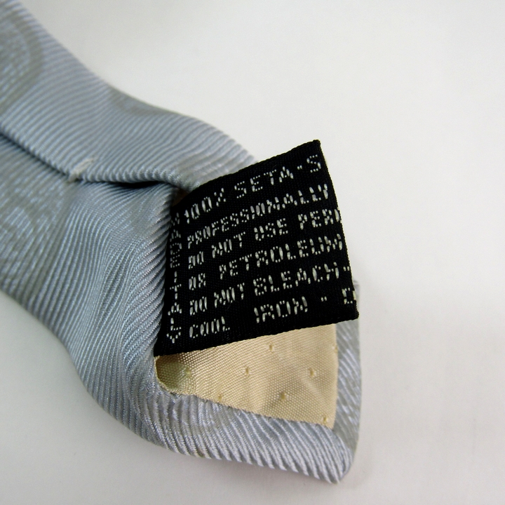 ジャンニ・ヴェルサーチ ネクタイ 総柄 メドゥーサ柄 イタリア製 高級ブランド シルク メンズ ブルー Gianni Versace