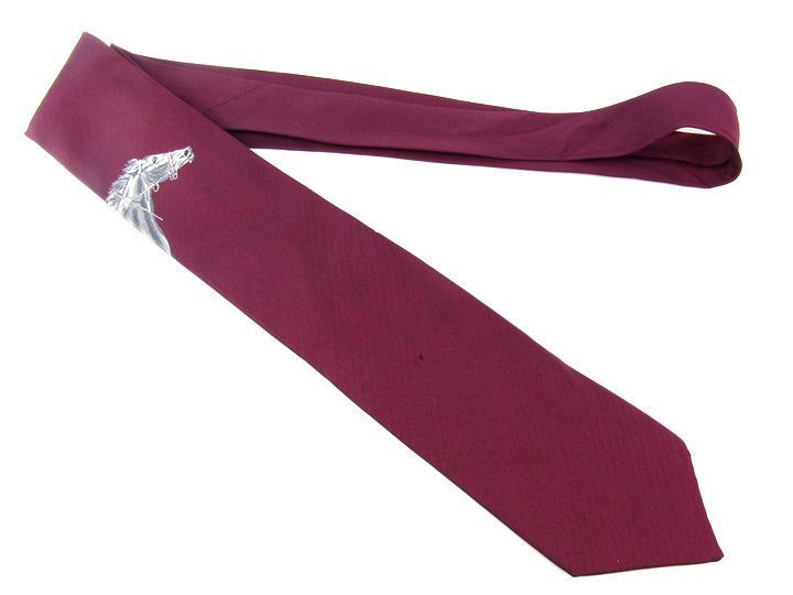 ドミニクフランス ブランドネクタイ パネル柄 ホース スリークラウン