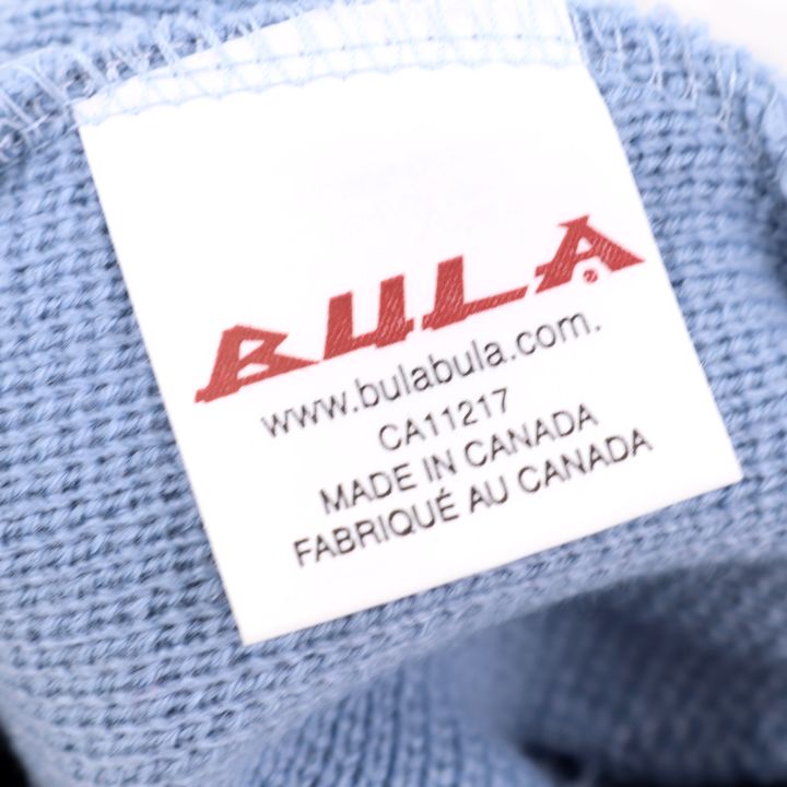 ブーラ ニットキャップ ニット帽 ビーニー ロゴ ブランド 帽子 メンズ ブルー BULA 【中古】