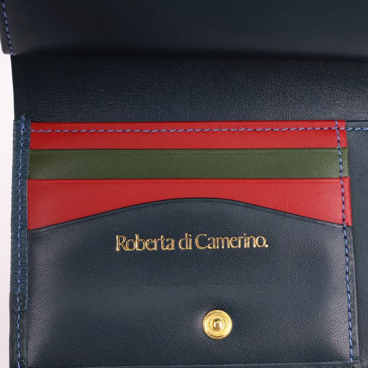 ロベルタ・ディ・カメリーノ 二つ折り財布 がま口小銭入れあり