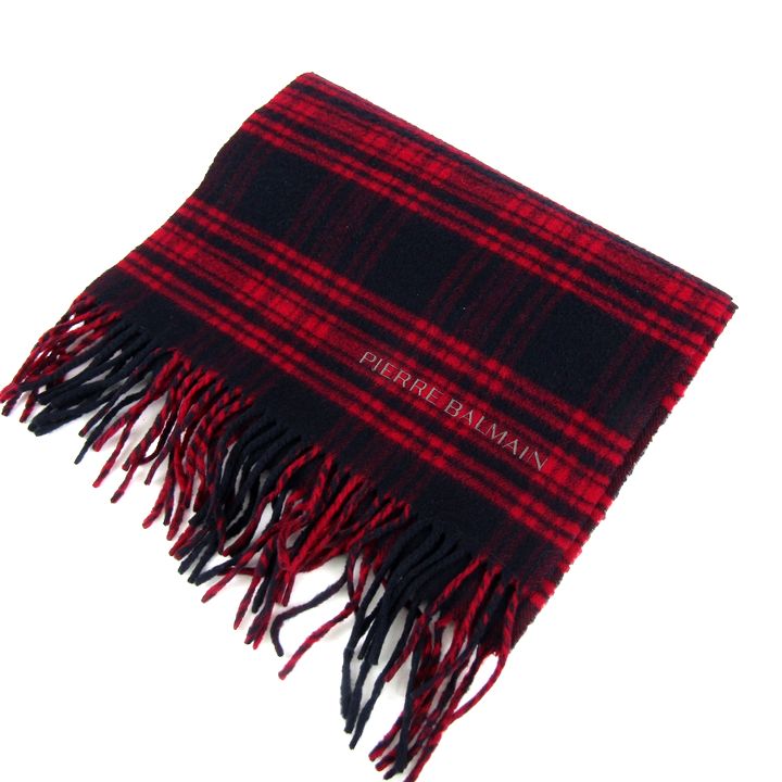 BALMAIN バルマン 100%カシミヤマフラー 未使用 BALMAIN バルマン 100%カシミヤマフラー 未使用 楽天市場