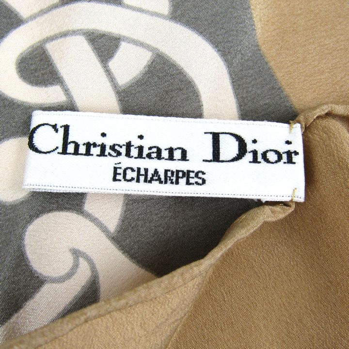 クリスチャンディオール スカーフ 総柄 シルク100％ 正方形 ブランド