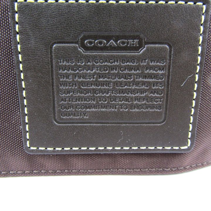 コーチ COACH ポーチ シグネチャーレザー チャーム ブラック