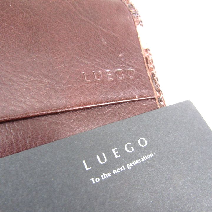 ルエゴ 長財布 未使用 クロコ型押し レザー リボン ロングウォレット 