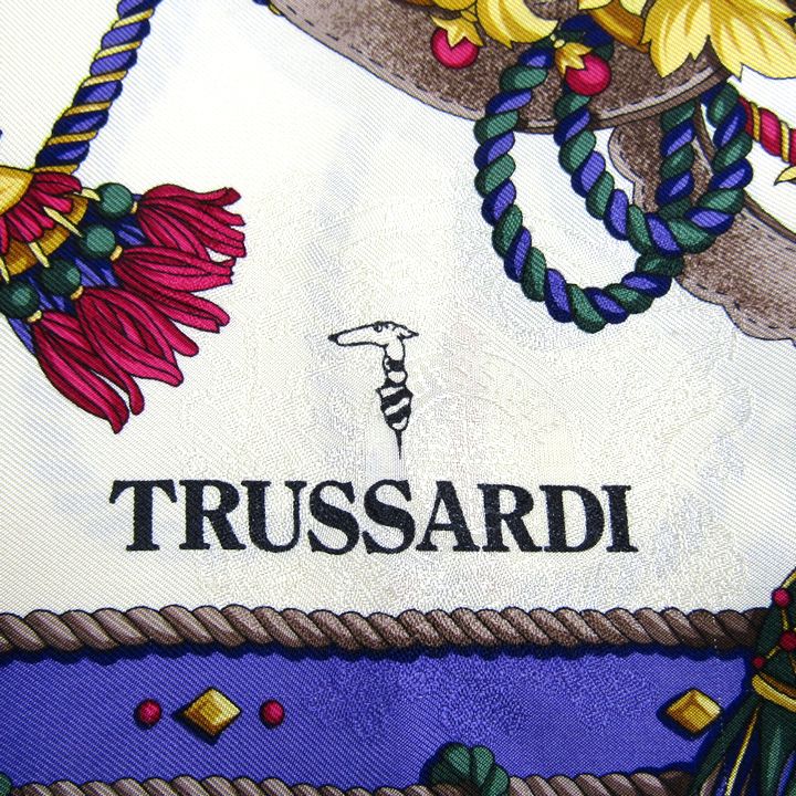 トラサルディ ストール 大判スカーフ ブランド 小物 レディース ワインレッド TRUSSARDI 【中古】