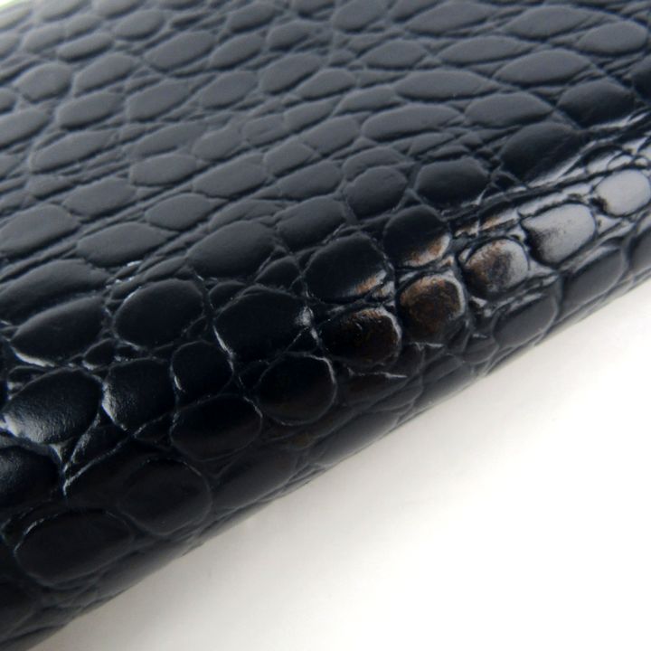 （最終価格）CALEE キャリー 本革 クロコ 型押し ラウンドジップ長財布 最終価格）CALEE キャリー 本革 クロコ 型押し ラウンドジップ長
