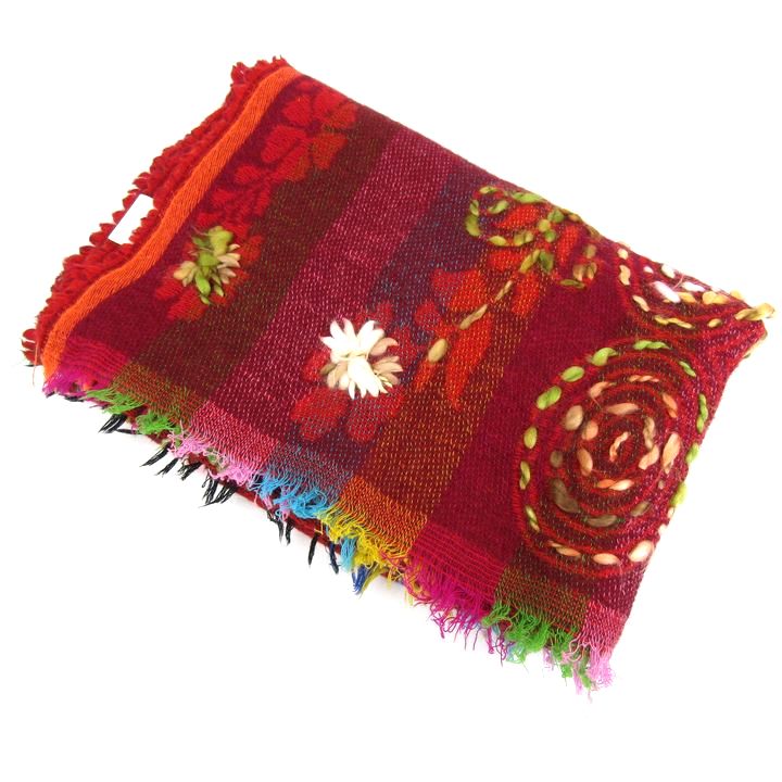 エブリデイバイコレックス マフラー ストール 花柄 ウール混 ブランド  