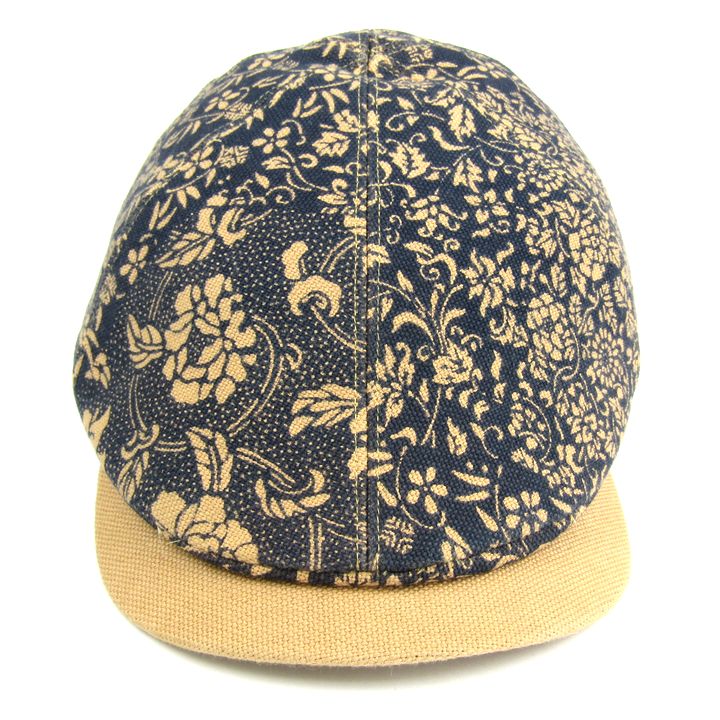 京都くろちく キャップ ハンチング 花柄 綿100％ ブランド 帽子 記名