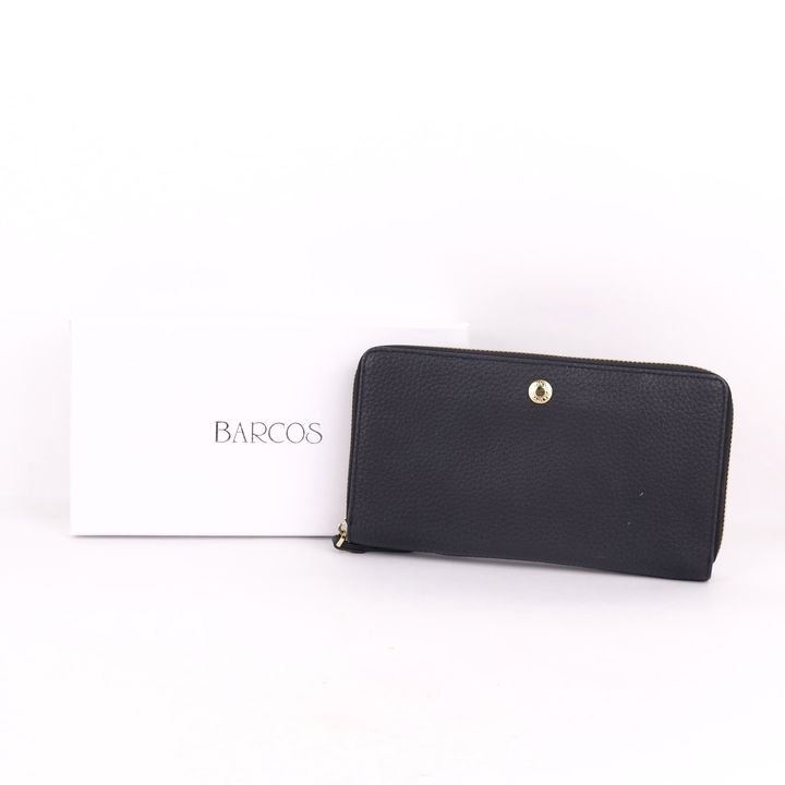 バルコス 財布 黒長財布 - ファッション小物