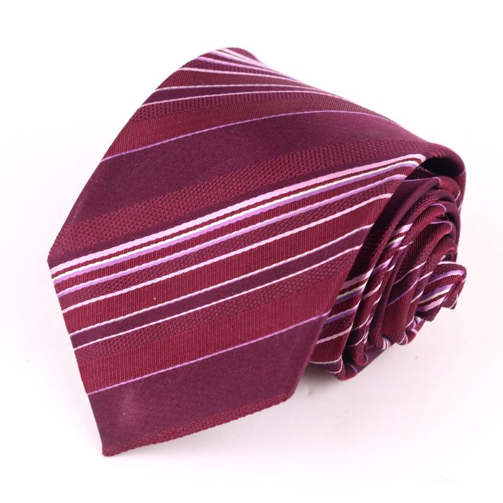 コムサメン ブランドネクタイ ストライプ柄 シルク 日本製 メンズ