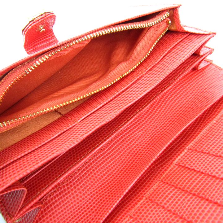 ハナエモリ 長財布 型押しレザー 小銭入れあり ロングウォレット