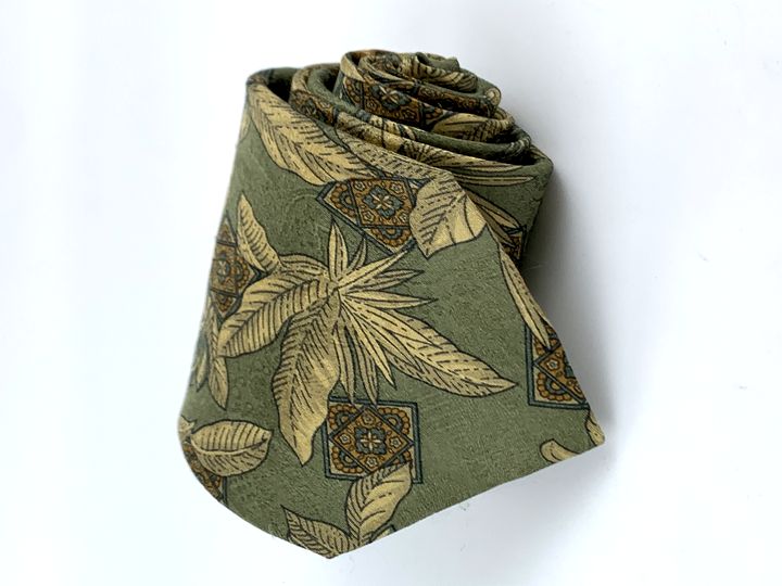 アルテア ネクタイ ボタニカル柄 ブランド メンズ グリーン Altea