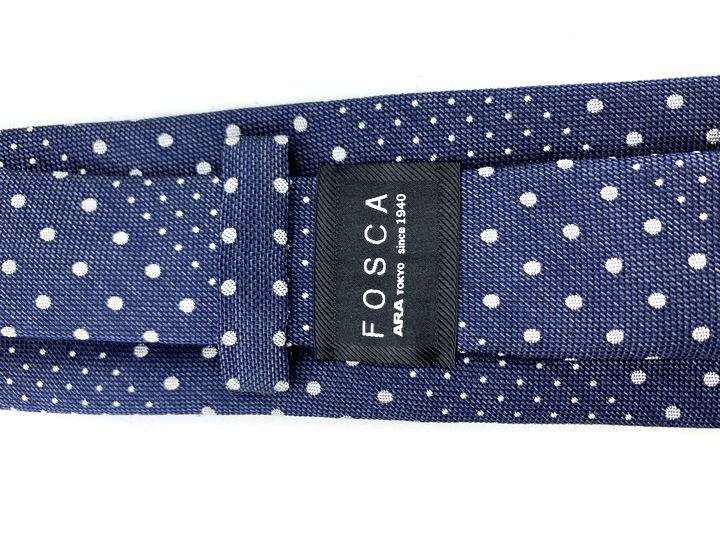 フォスカ ネクタイ ドット柄 ストライプ柄 日本製 ブランド メンズ  