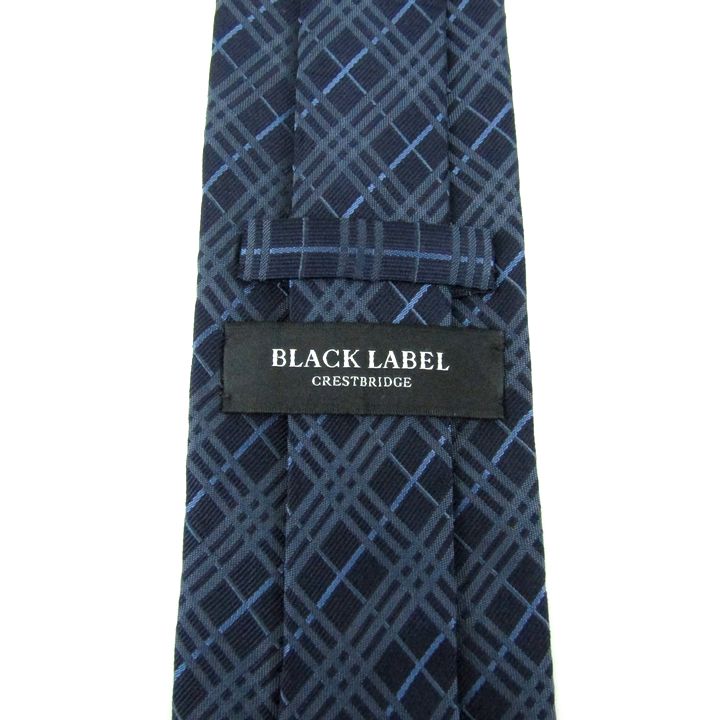 ブラックレーベル クレストブリッジ ネクタイ チェック柄 シルク 日本製 ブランド メンズ ネイビー BLACKLABEL CRESTBRIDGE  【中古】｜BLACKLABEL CRESTBRIDGE｜店舗買取｜フォーマルスーツ/小物＞ネクタイ｜USEDのアパレル通販サイト -  SMASELL（スマセル）